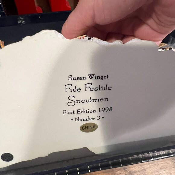 Lang and Wise "Five Festive Snowmen" First Edition 1998 #3 - Picture 2 of 8